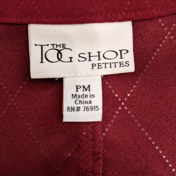 Burgundy Jacket Faux Suede Women's Size PM - Picture 6 of 9